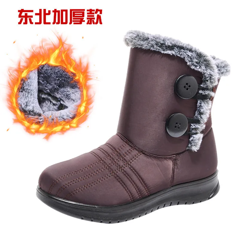 Owlkay Warm Waterproof Comfortable Soft High  Snow Boots