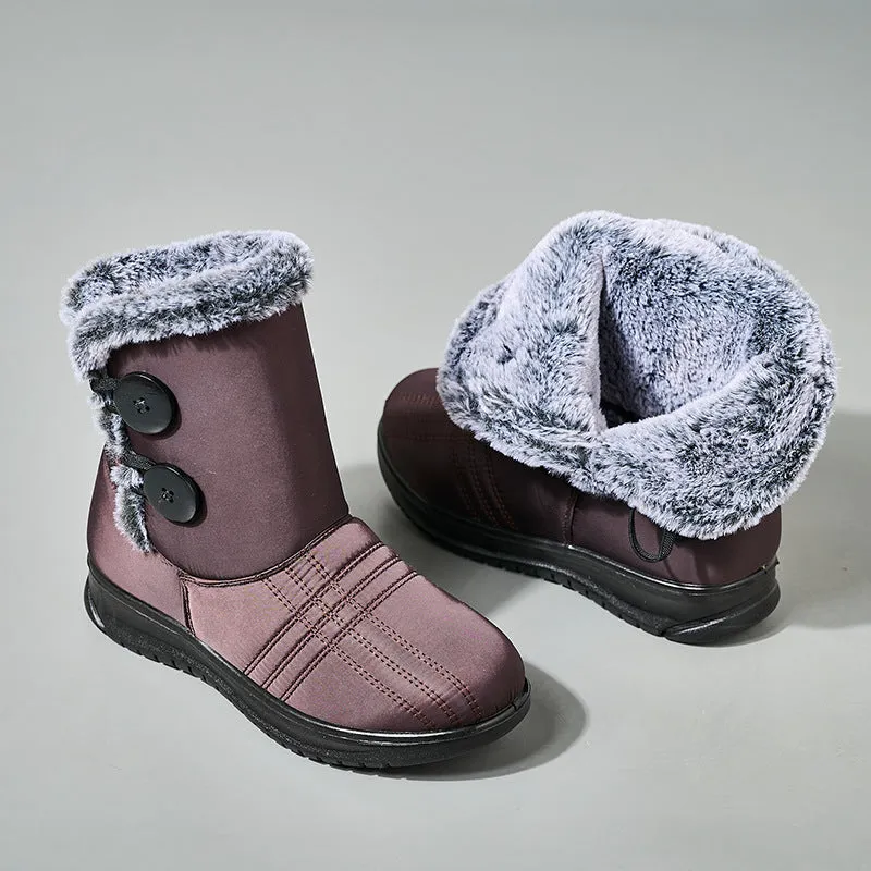 Owlkay Warm Waterproof Comfortable Soft High  Snow Boots