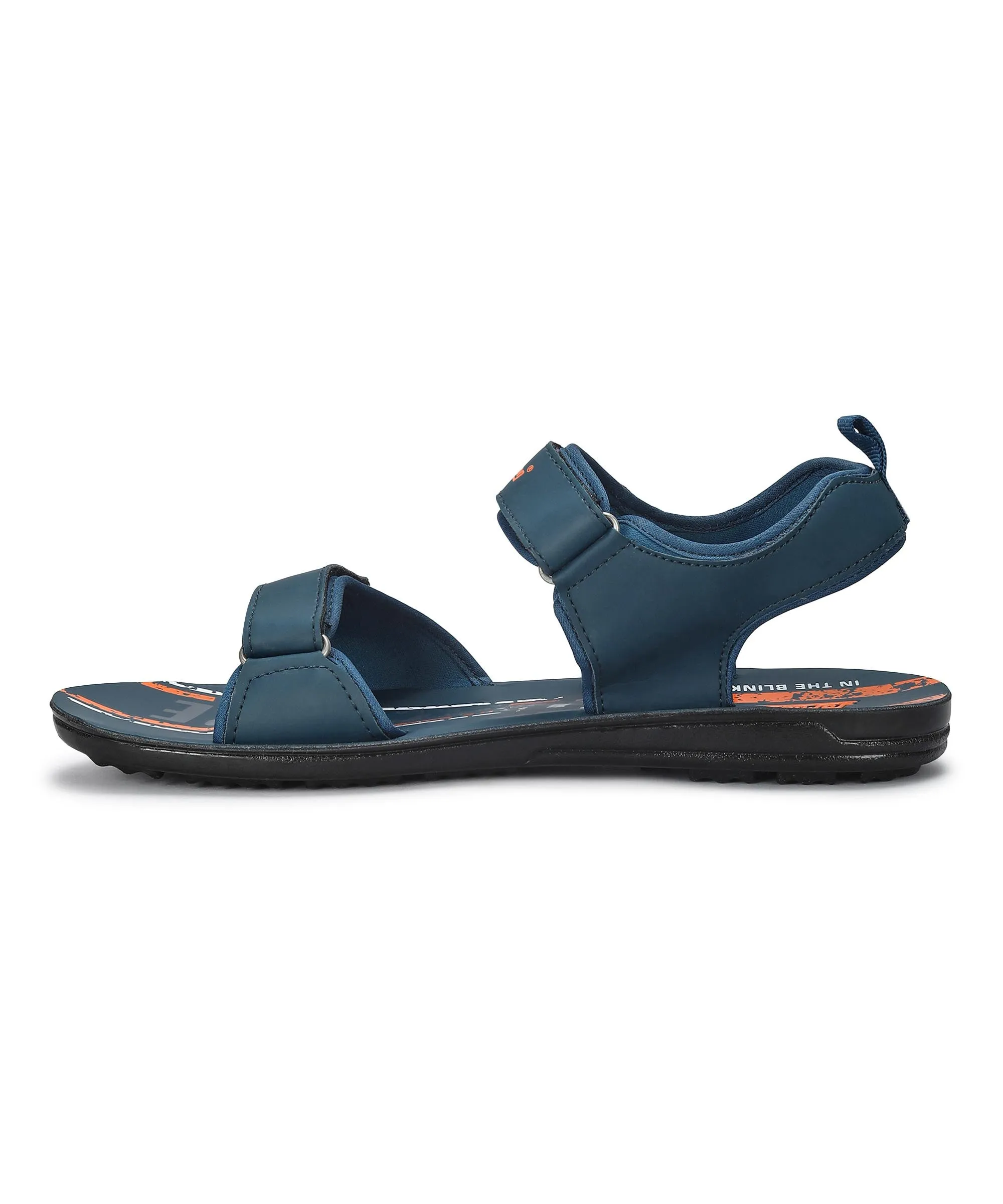 Paragon Men's Stylish Lightweight & Durable Blue Velcro Dailywear Sandals