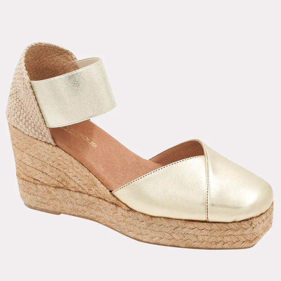 Pedra Leather Espadrille Wedge