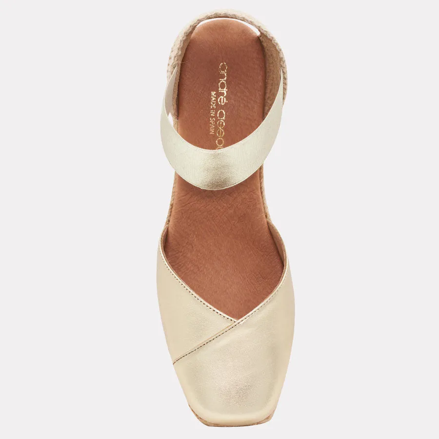 Pedra Leather Espadrille Wedge