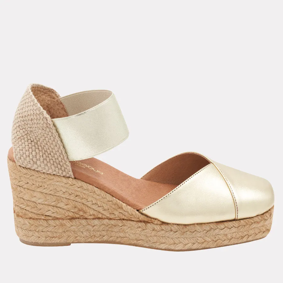 Pedra Leather Espadrille Wedge