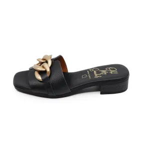 Perla Black Extra Soft Mules