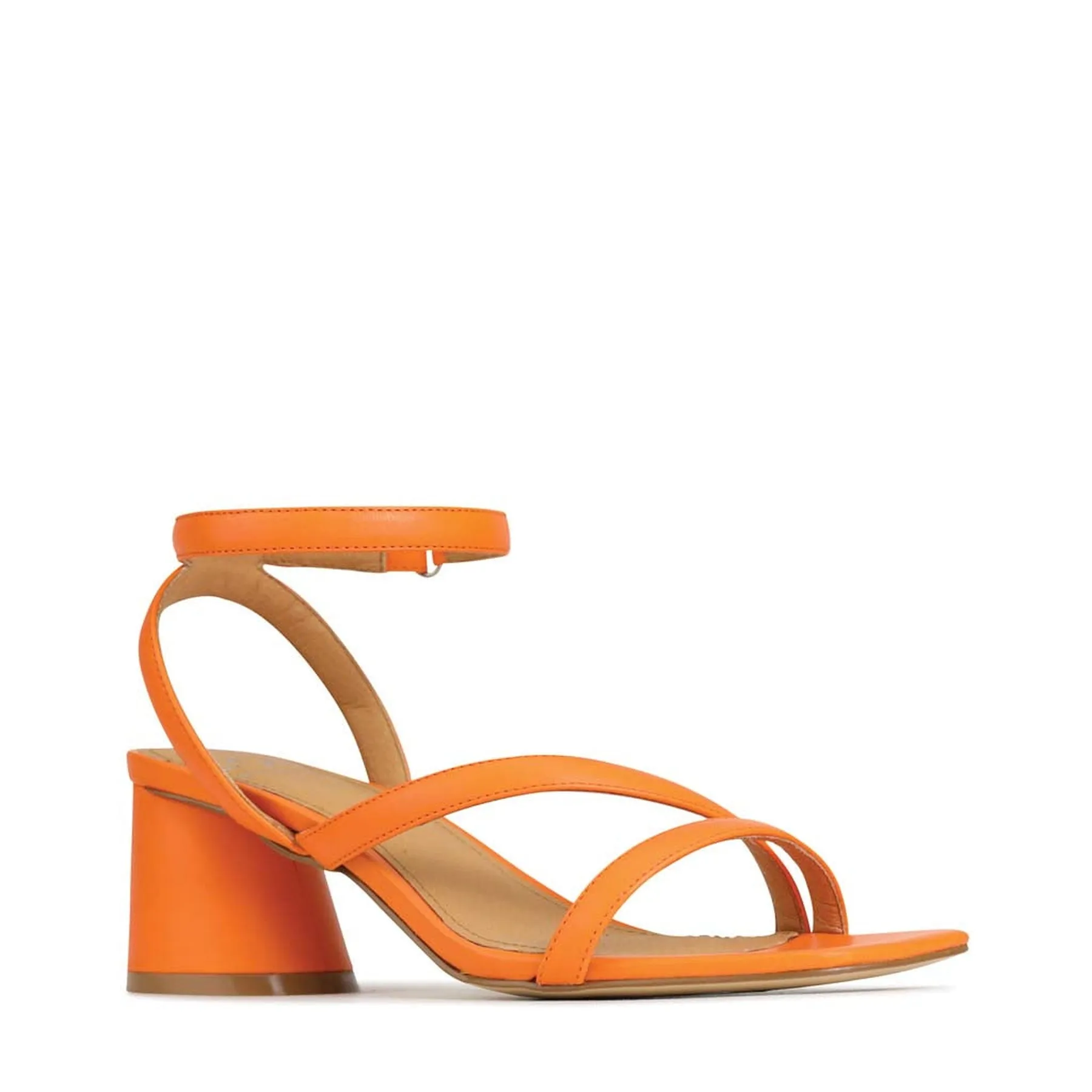 PETRICIA LEATHER BLOCK HEEL SANDALS