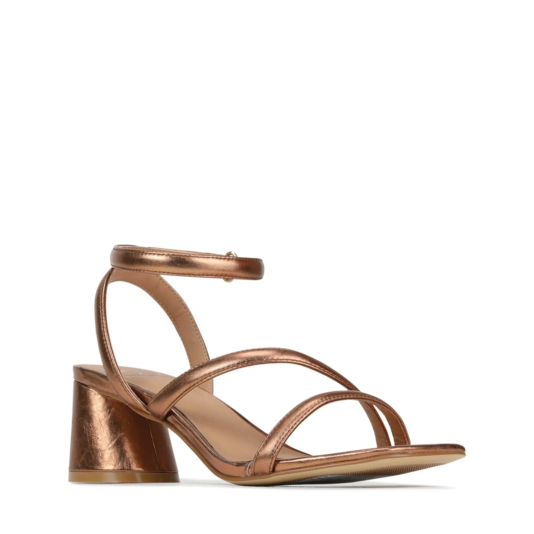 PETRICIA LEATHER BLOCK HEEL SANDALS