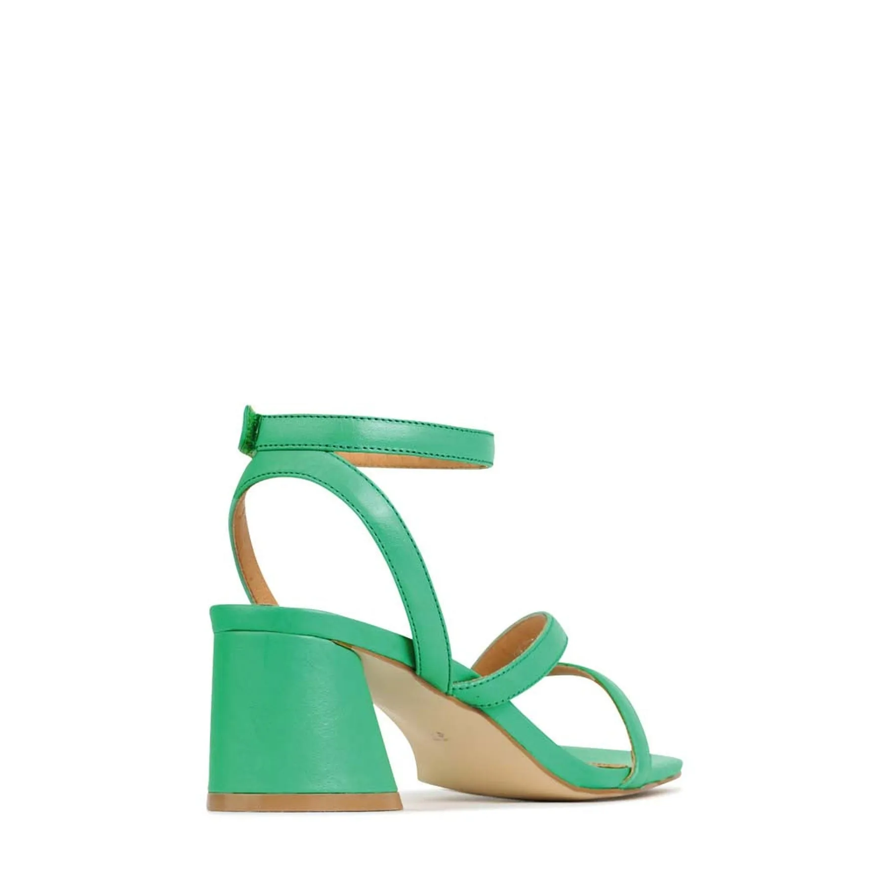 PETRICIA LEATHER BLOCK HEEL SANDALS