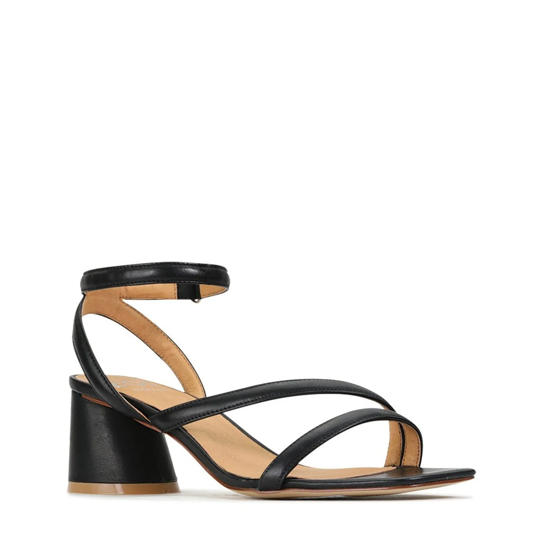 PETRICIA LEATHER BLOCK HEEL SANDALS