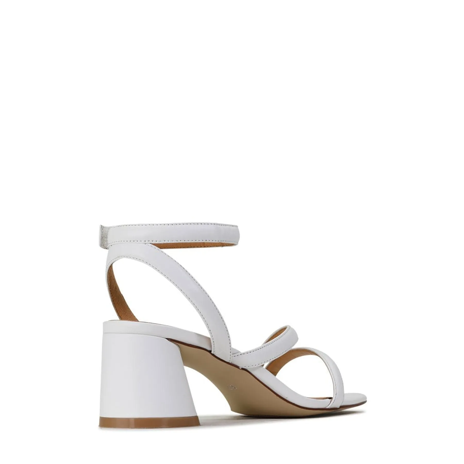 PETRICIA LEATHER BLOCK HEEL SANDALS