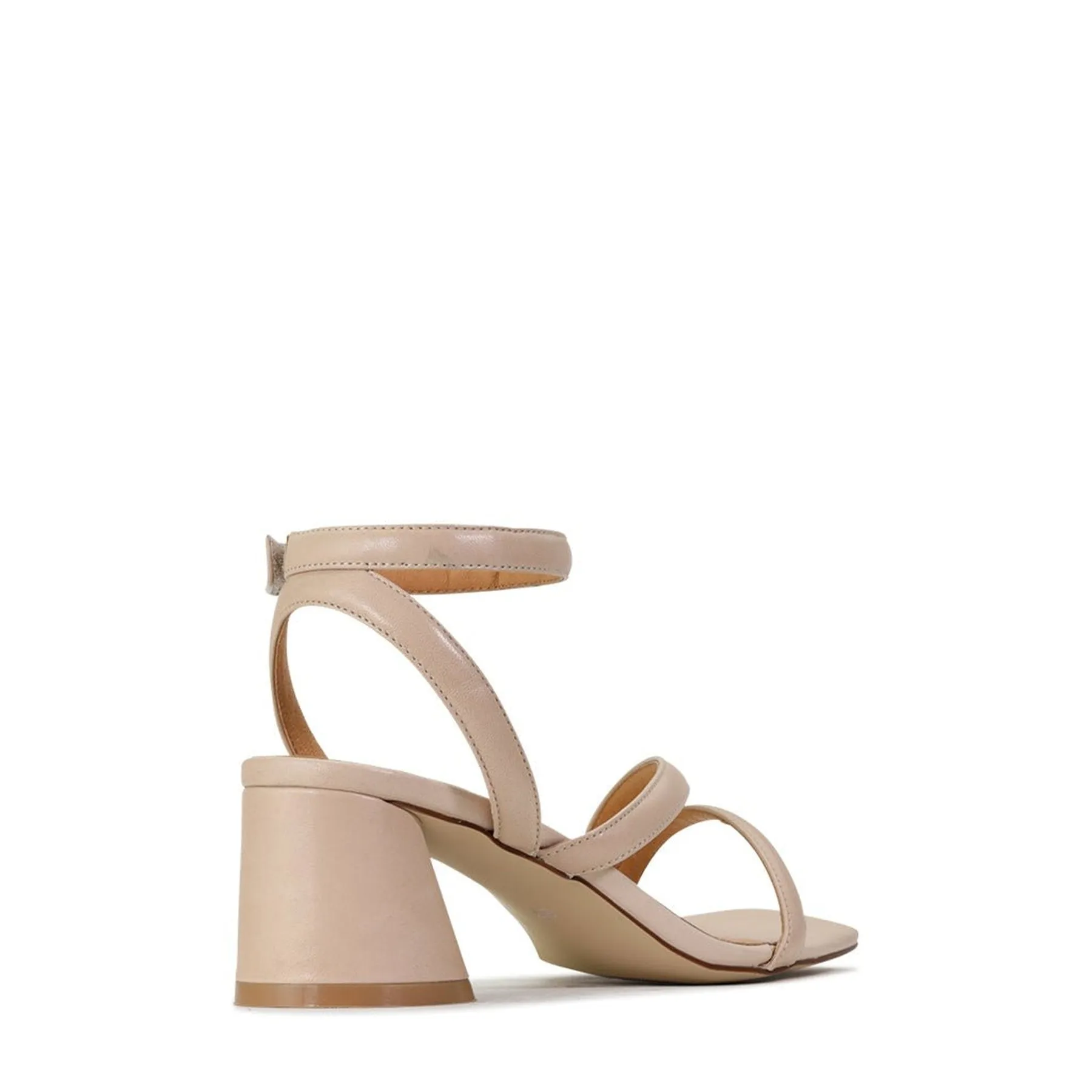 PETRICIA LEATHER BLOCK HEEL SANDALS