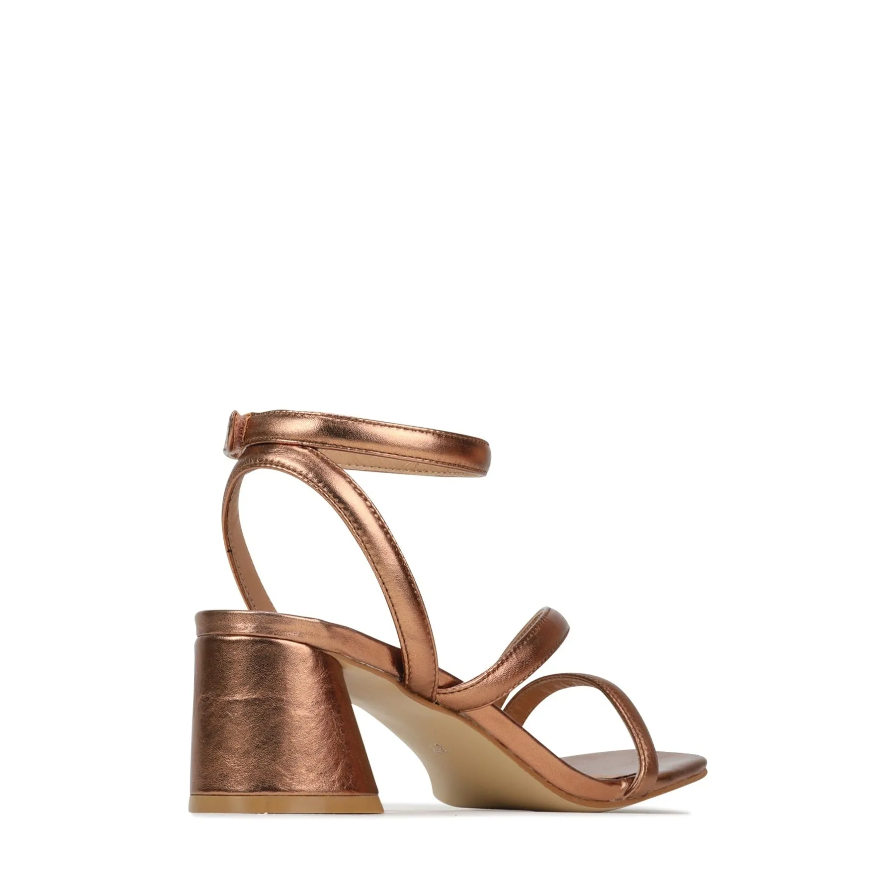 PETRICIA LEATHER BLOCK HEEL SANDALS