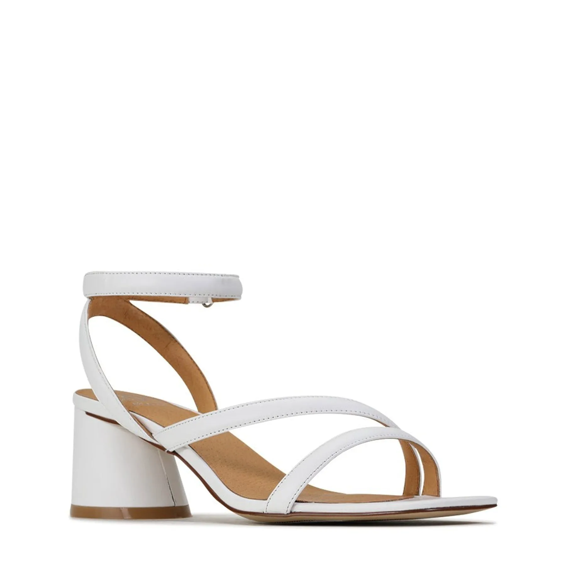 PETRICIA LEATHER BLOCK HEEL SANDALS