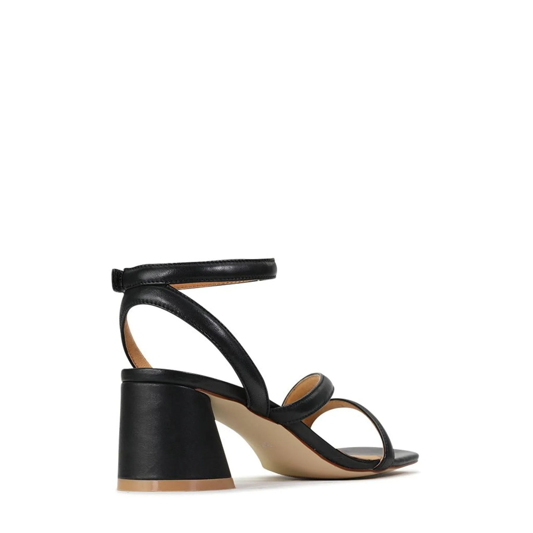 PETRICIA LEATHER BLOCK HEEL SANDALS