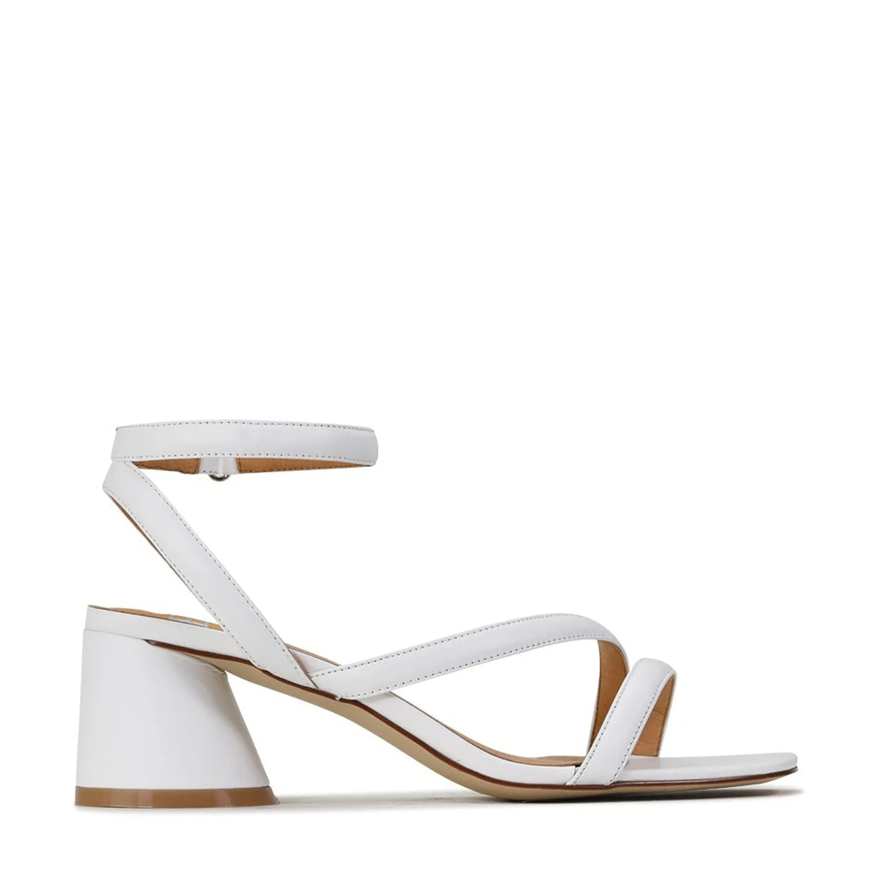 PETRICIA LEATHER BLOCK HEEL SANDALS