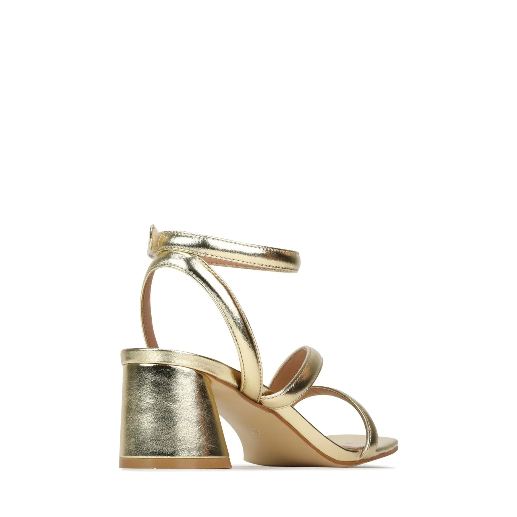 PETRICIA LEATHER BLOCK HEEL SANDALS