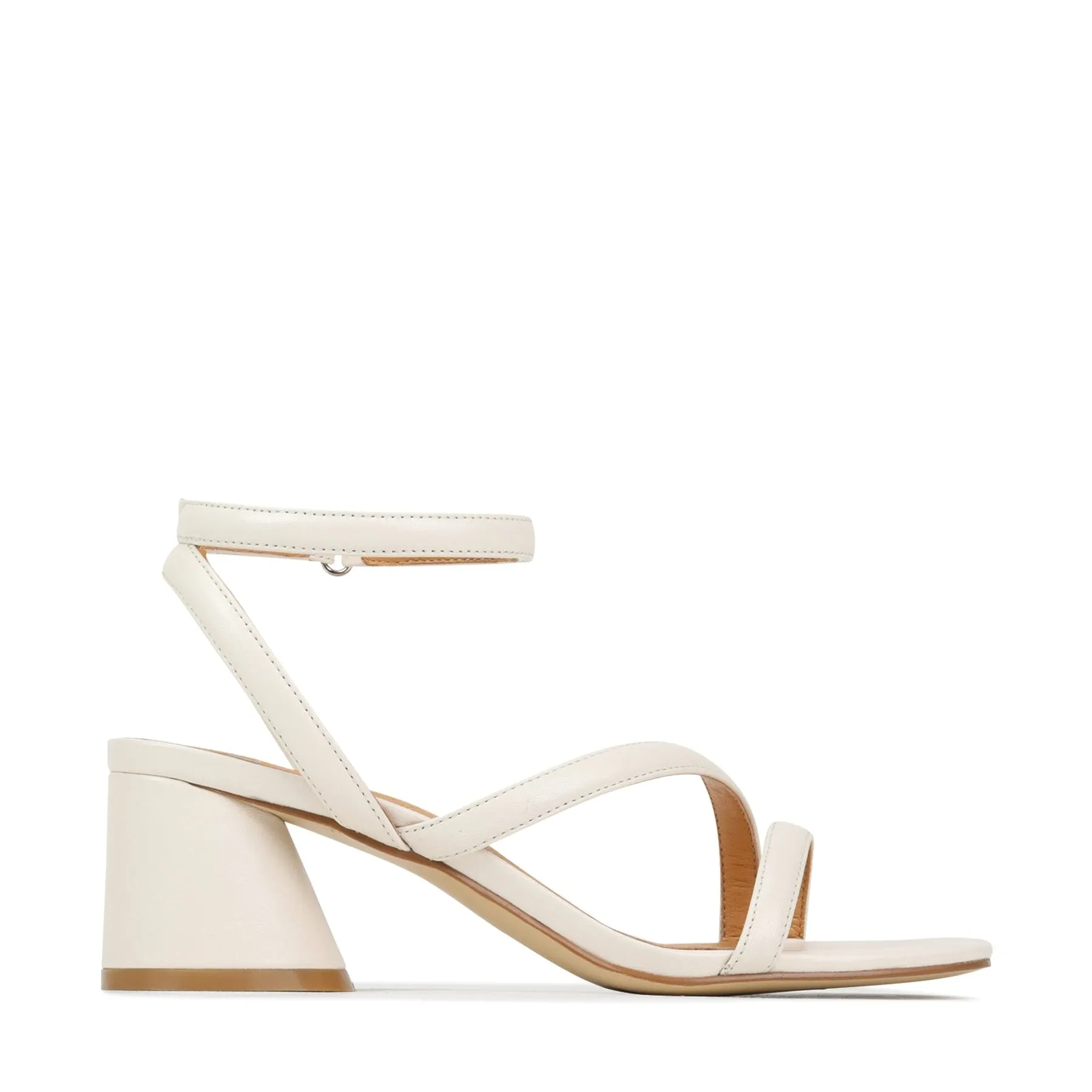 PETRICIA LEATHER BLOCK HEEL SANDALS