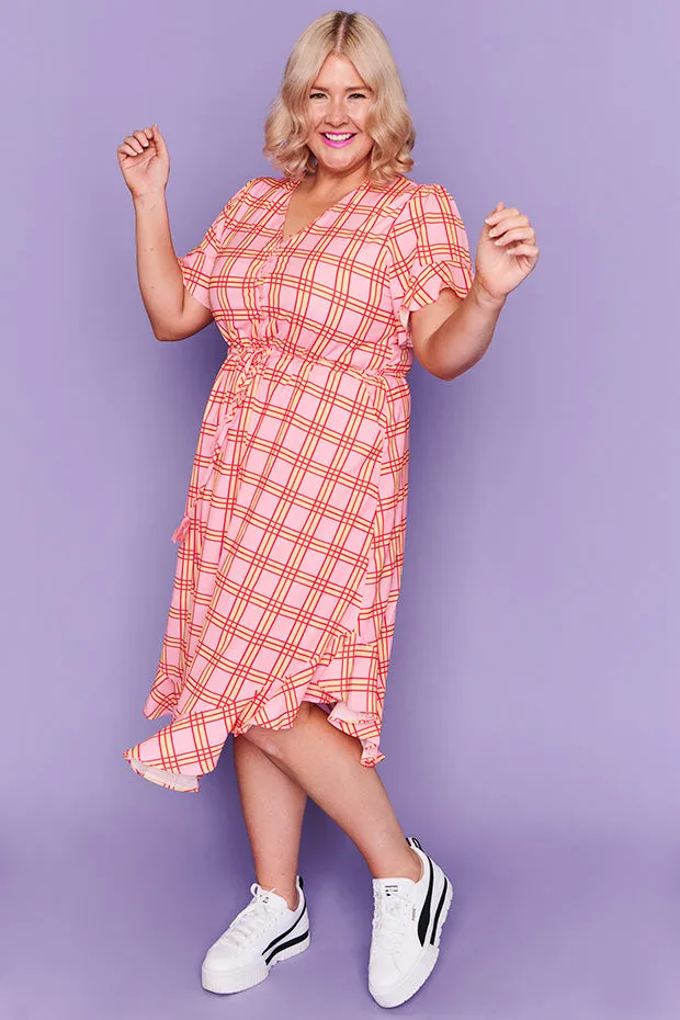 Pippa Pink Check Dress