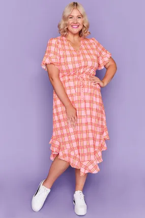 Pippa Pink Check Dress