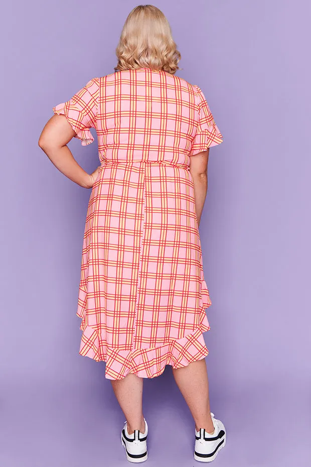 Pippa Pink Check Dress