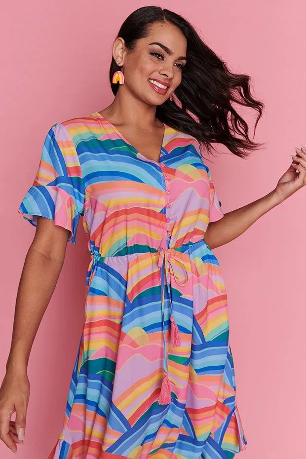 Pippa Rainbowscape Dress