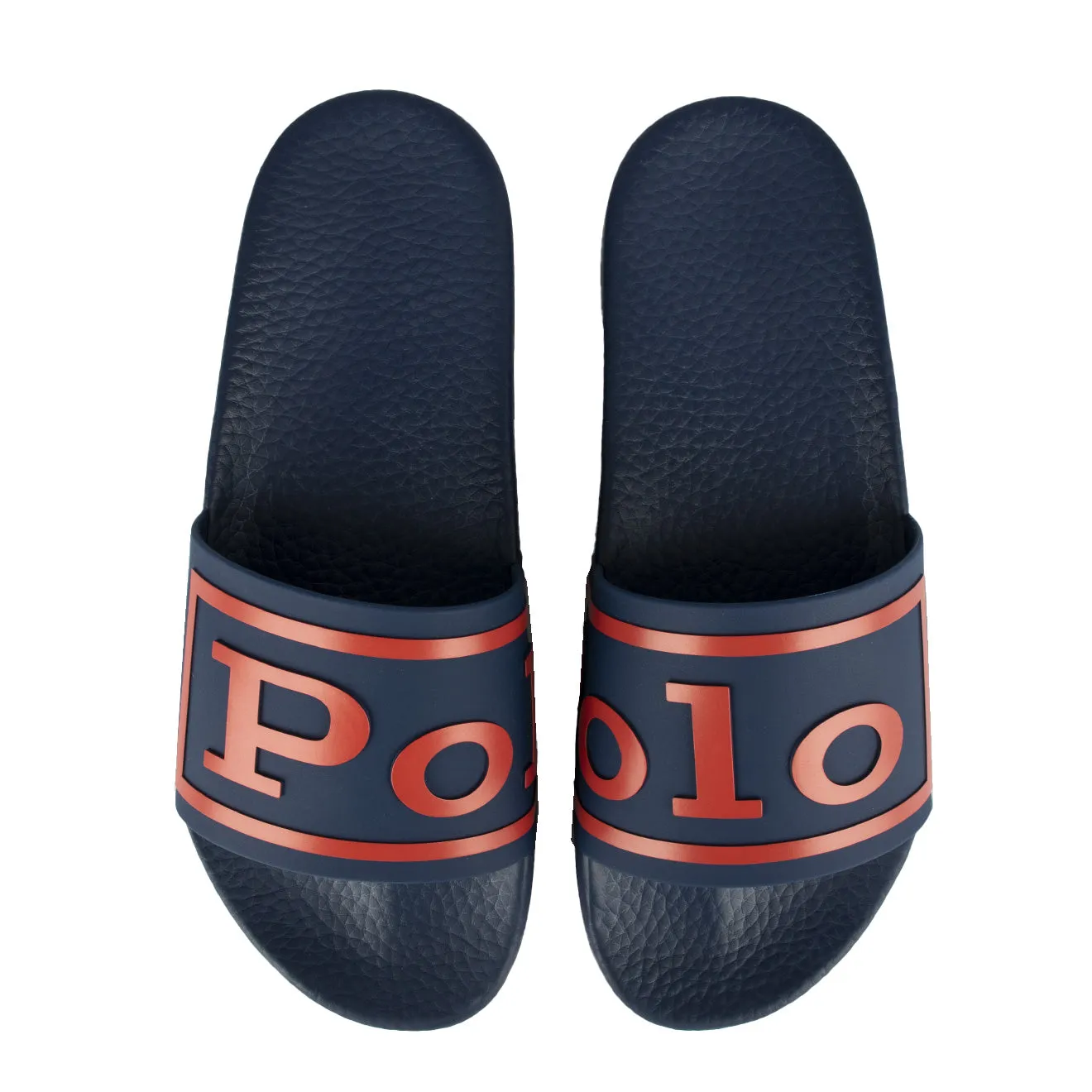 Polo Ralph Lauren Polo Slide Sandals Light Navy / Tomato