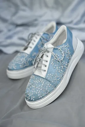 Poly Silk Blue Sneakers