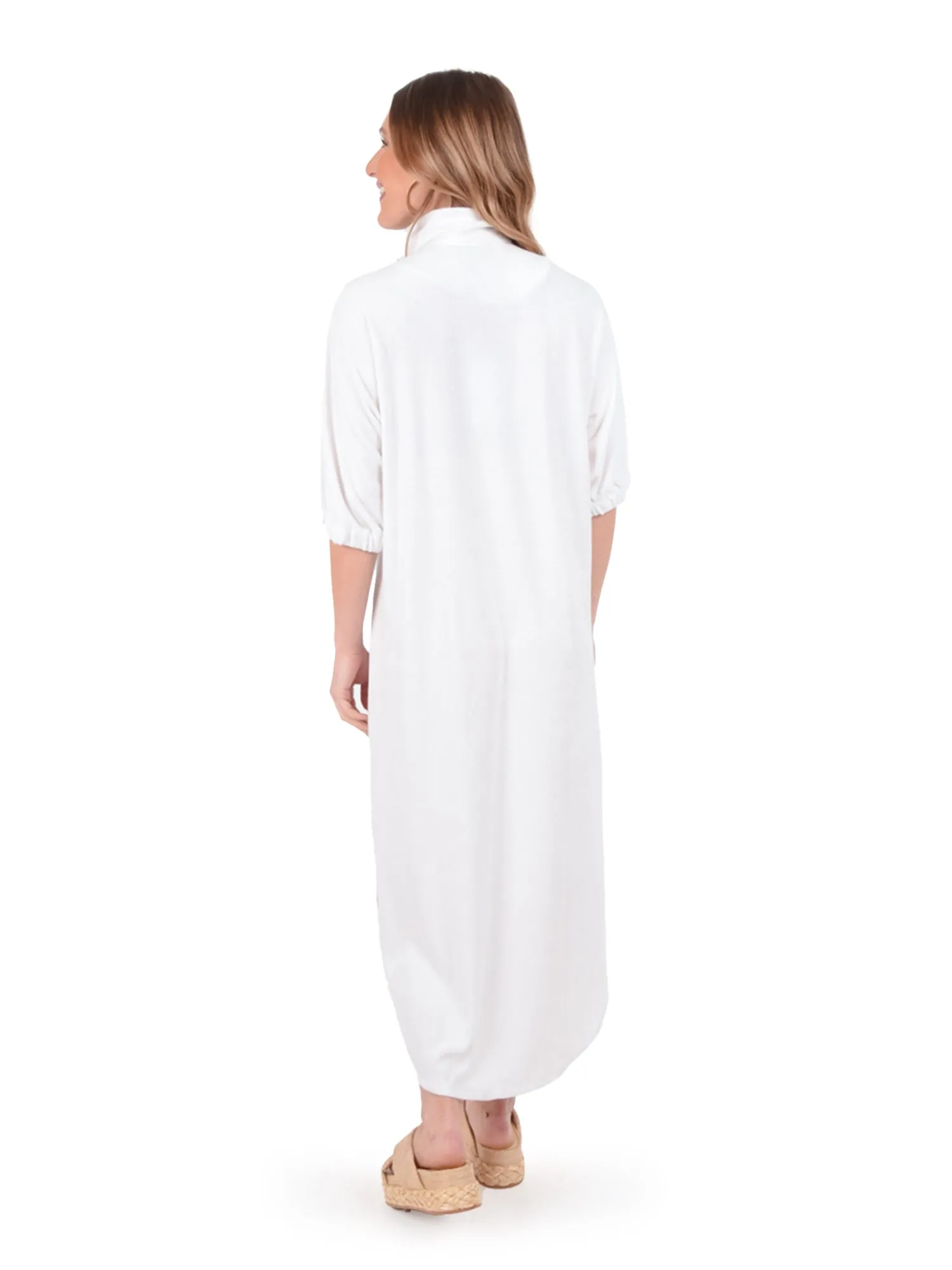 Poppy Caftan - White Terry