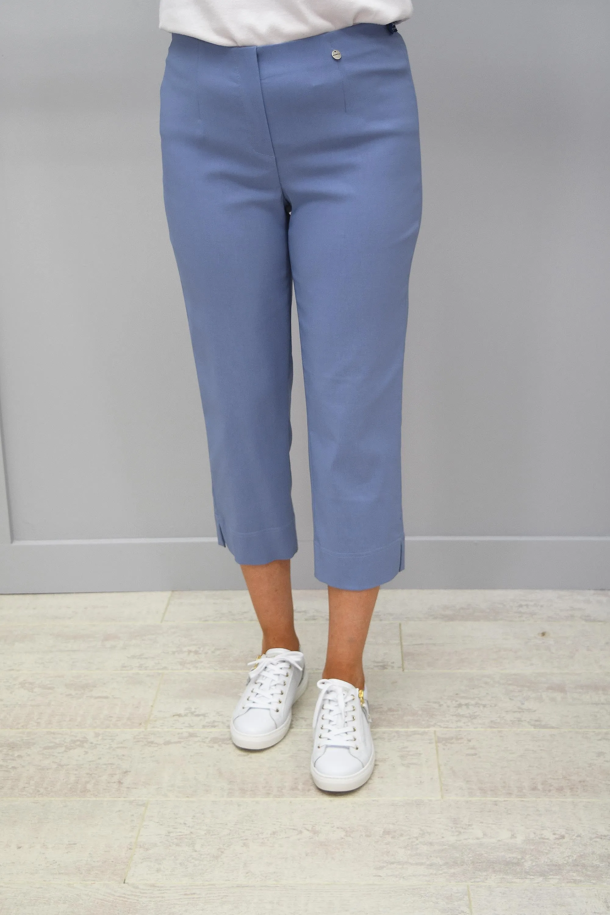 Robell Marie Cropped Trousers Light Denim Blue - 51576 5499 62