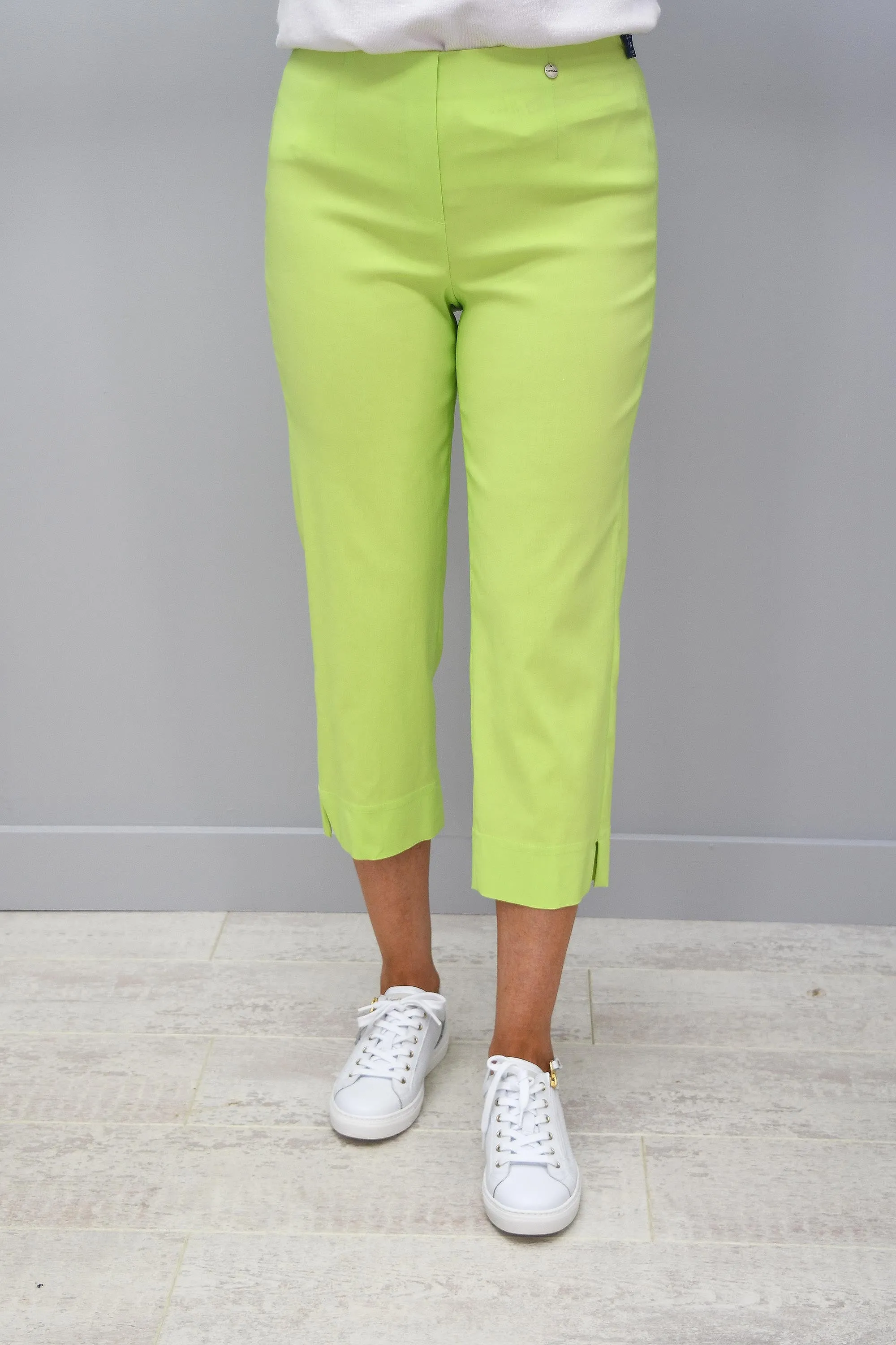 Robell Marie Lime Green Cropped Trousers - 51576 5499 810/825