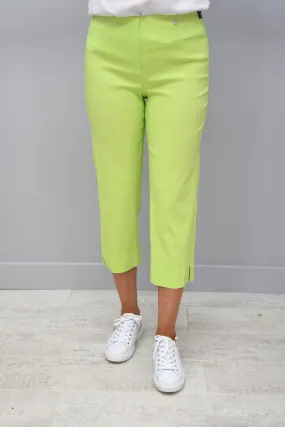 Robell Marie Lime Green Cropped Trousers - 51576 5499 810/825