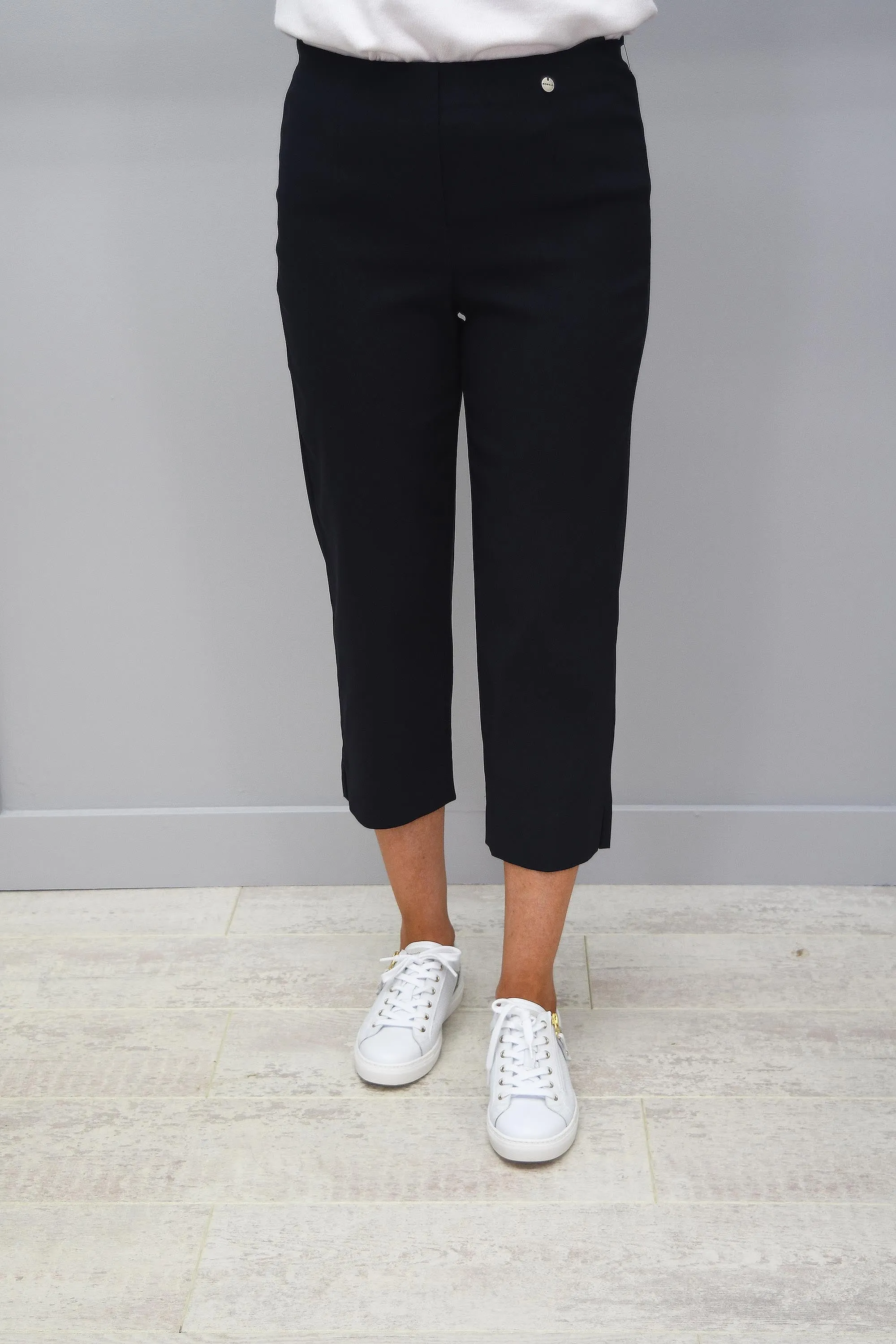 Robell Marie Navy Cropped Trousers - 51576 5499 69