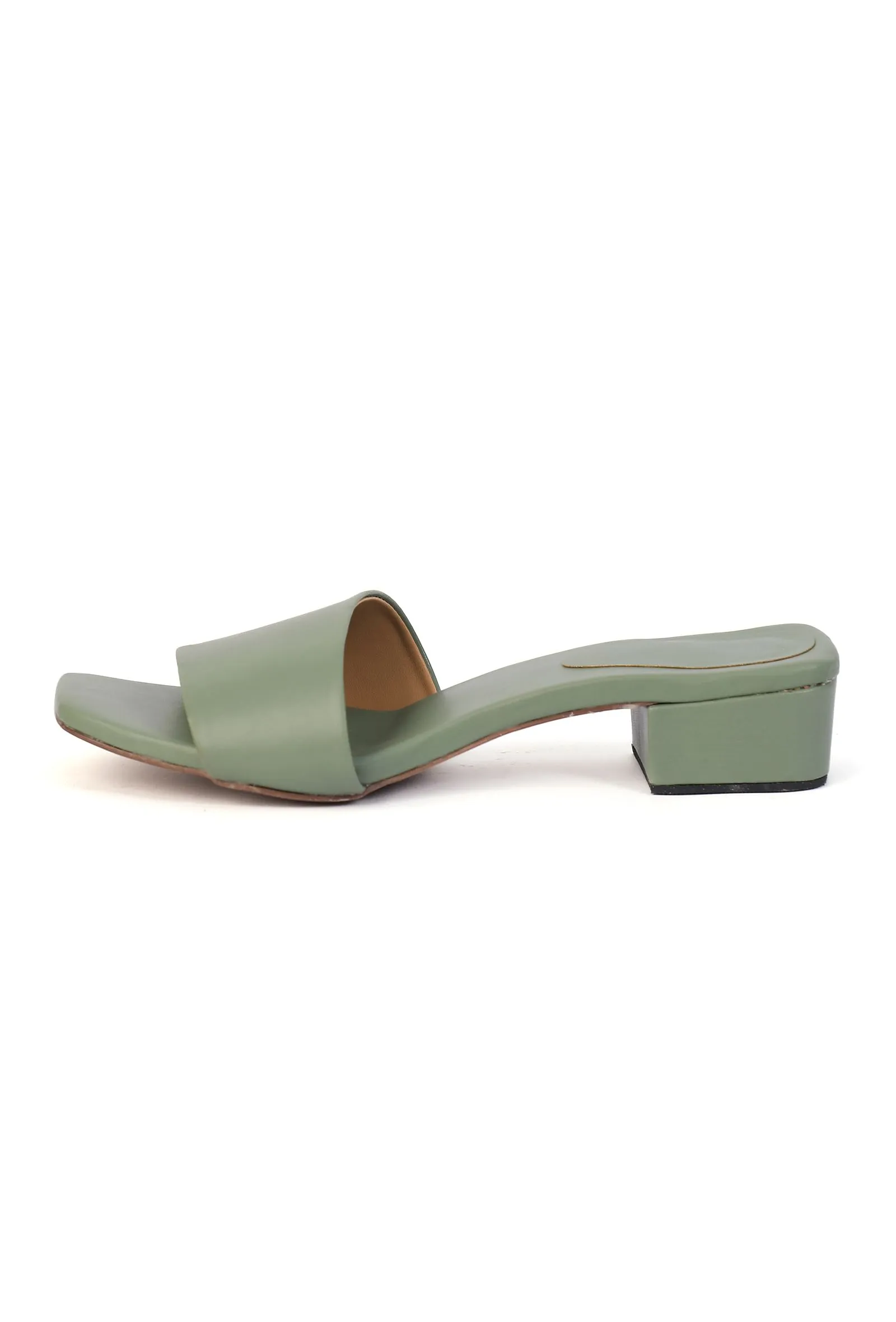 Sage Green Cruelty Free Leather Heels