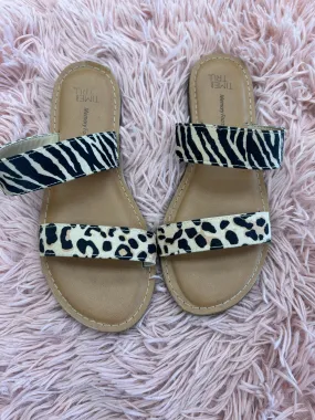 Sandals Flats By Time And Tru In Animal Print, Size: 6