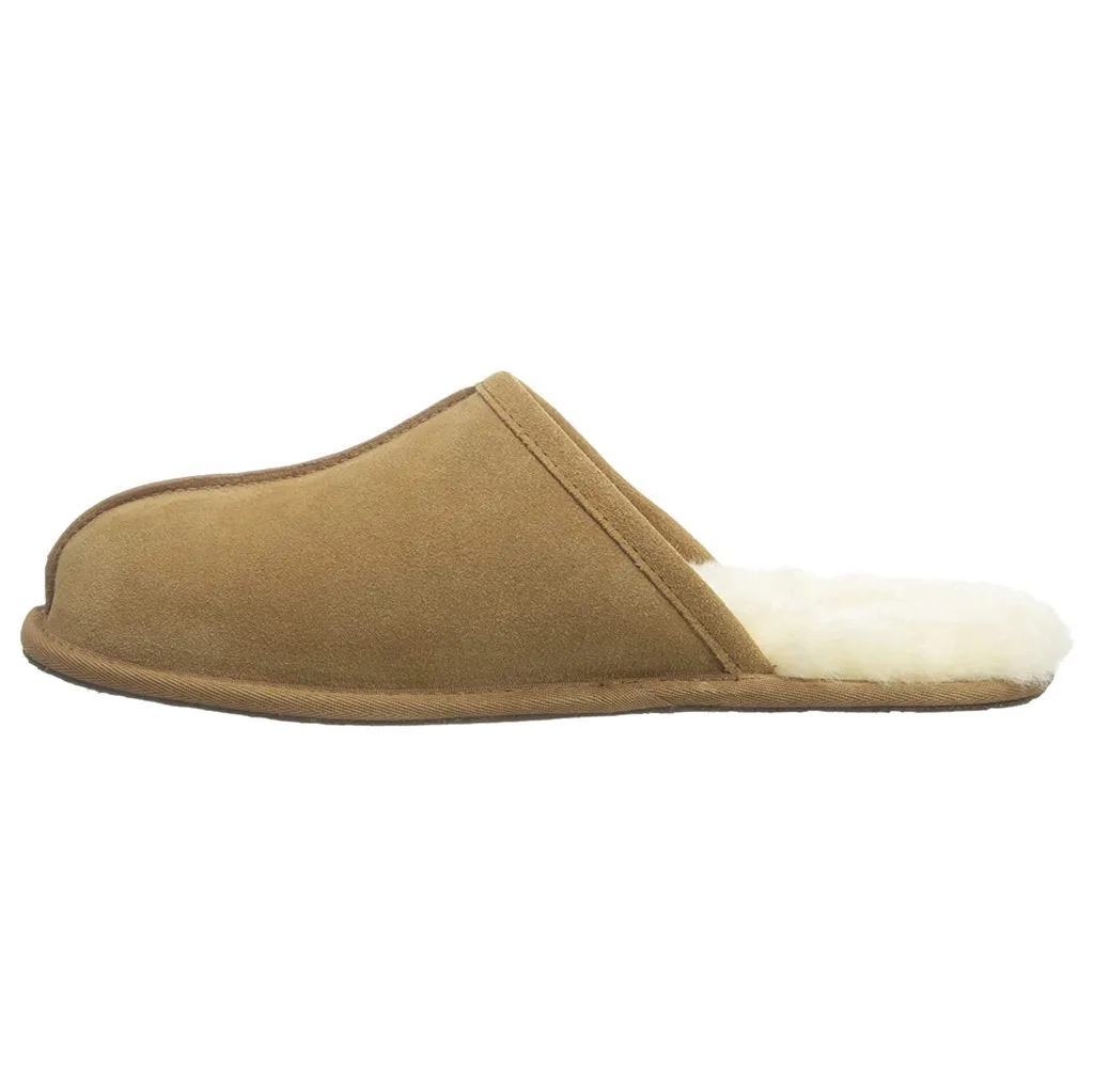 Scuff Sheepskin Suede Leather Men's Slide Sandals