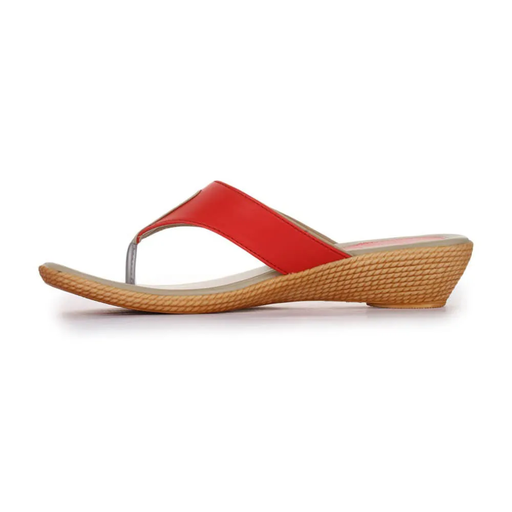 Senorita Comfort (Red) Slippers For Women LAF-0137 By Liberty