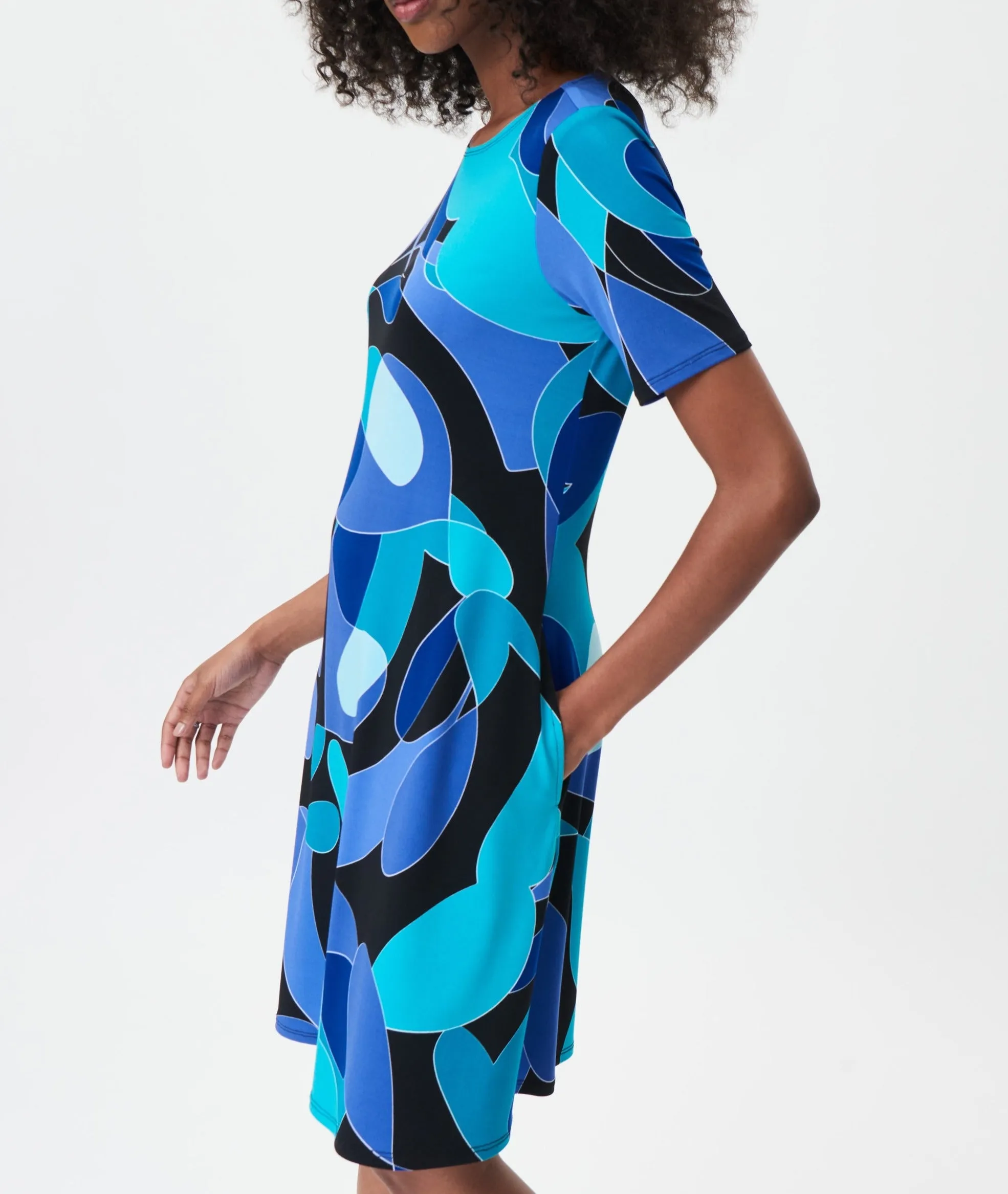 Short Sleeve Abstract Dress