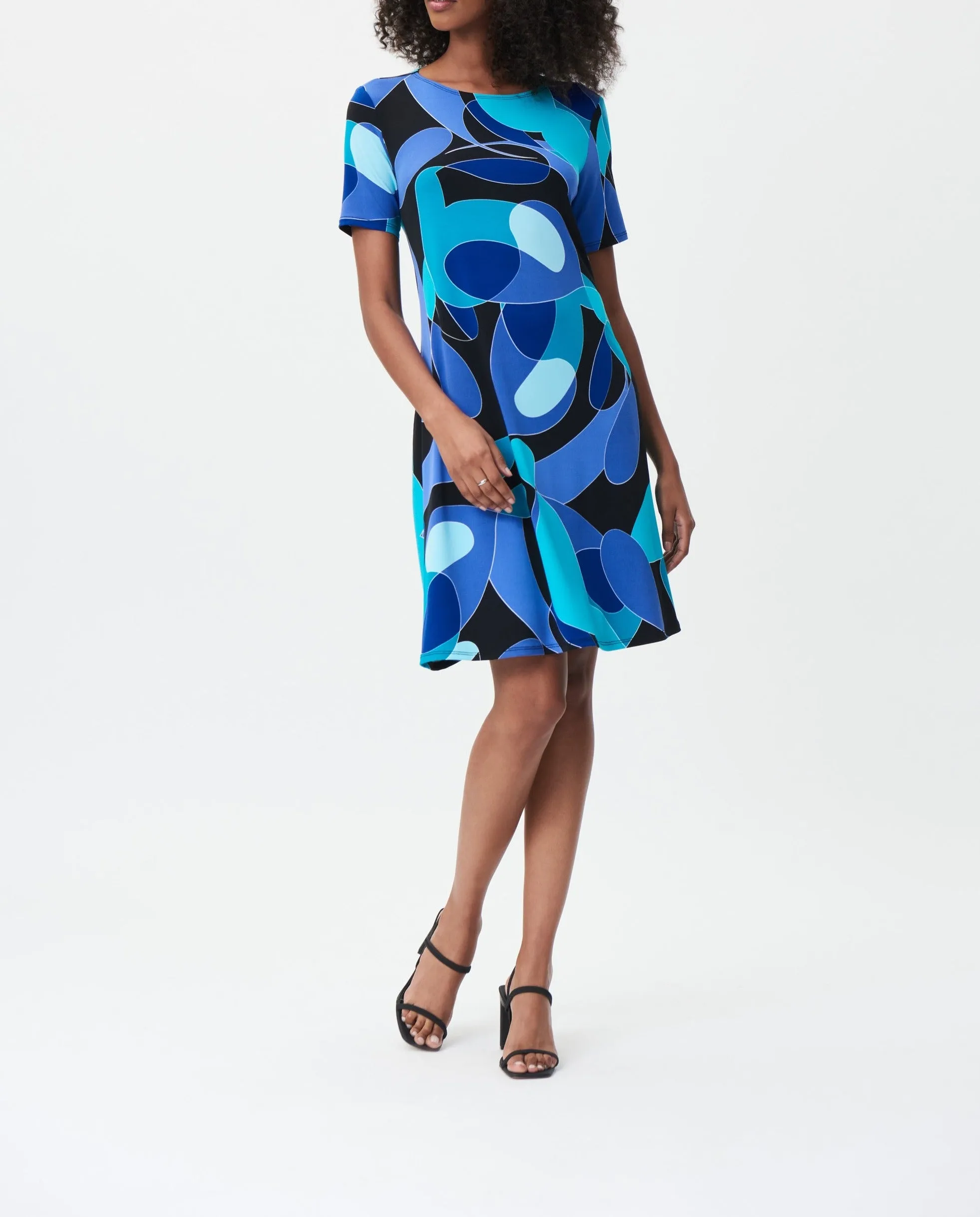 Short Sleeve Abstract Dress