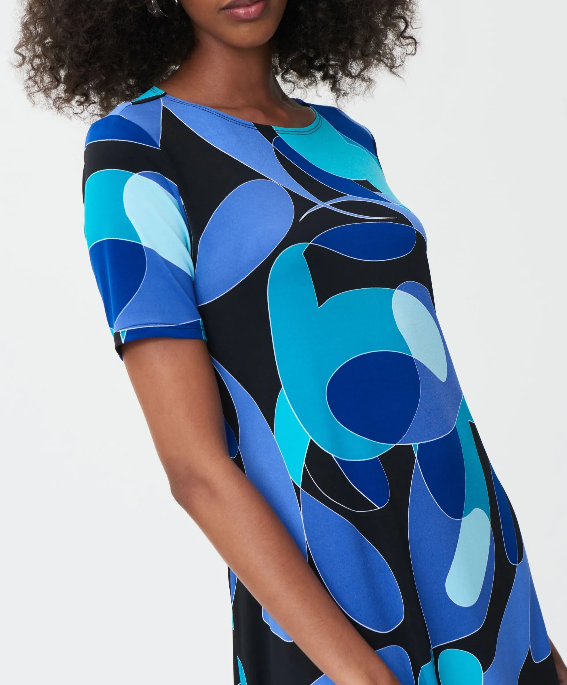 Short Sleeve Abstract Dress