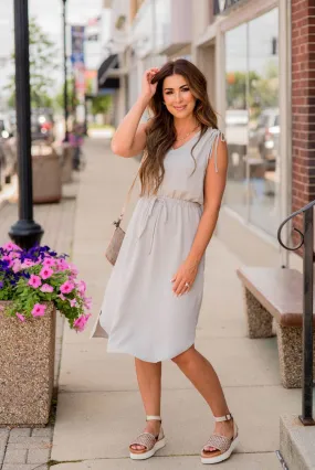 Simple Tie Strap Midi Dress