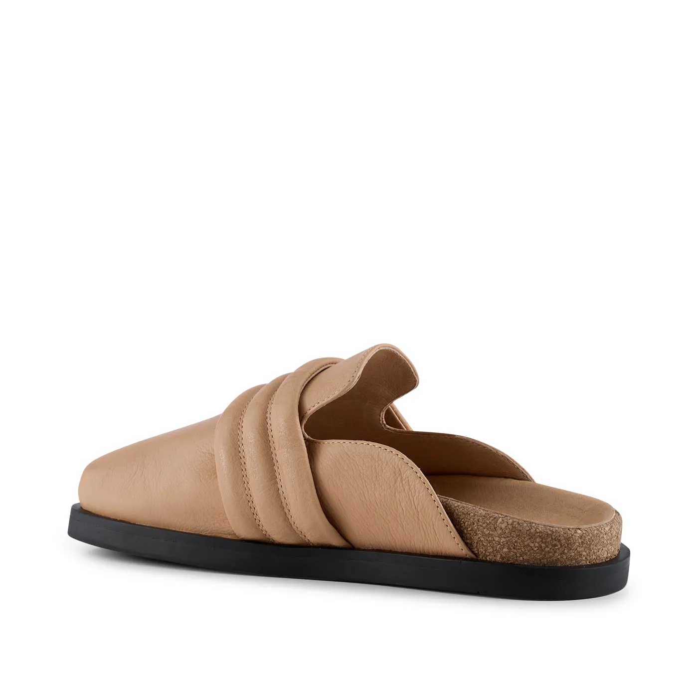 Siri clog leather - BEIGE