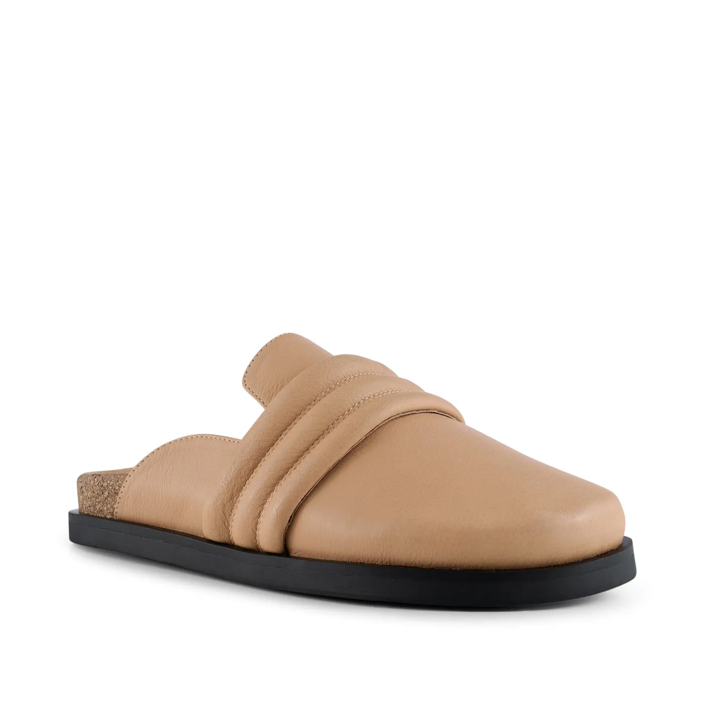 Siri clog leather - BEIGE