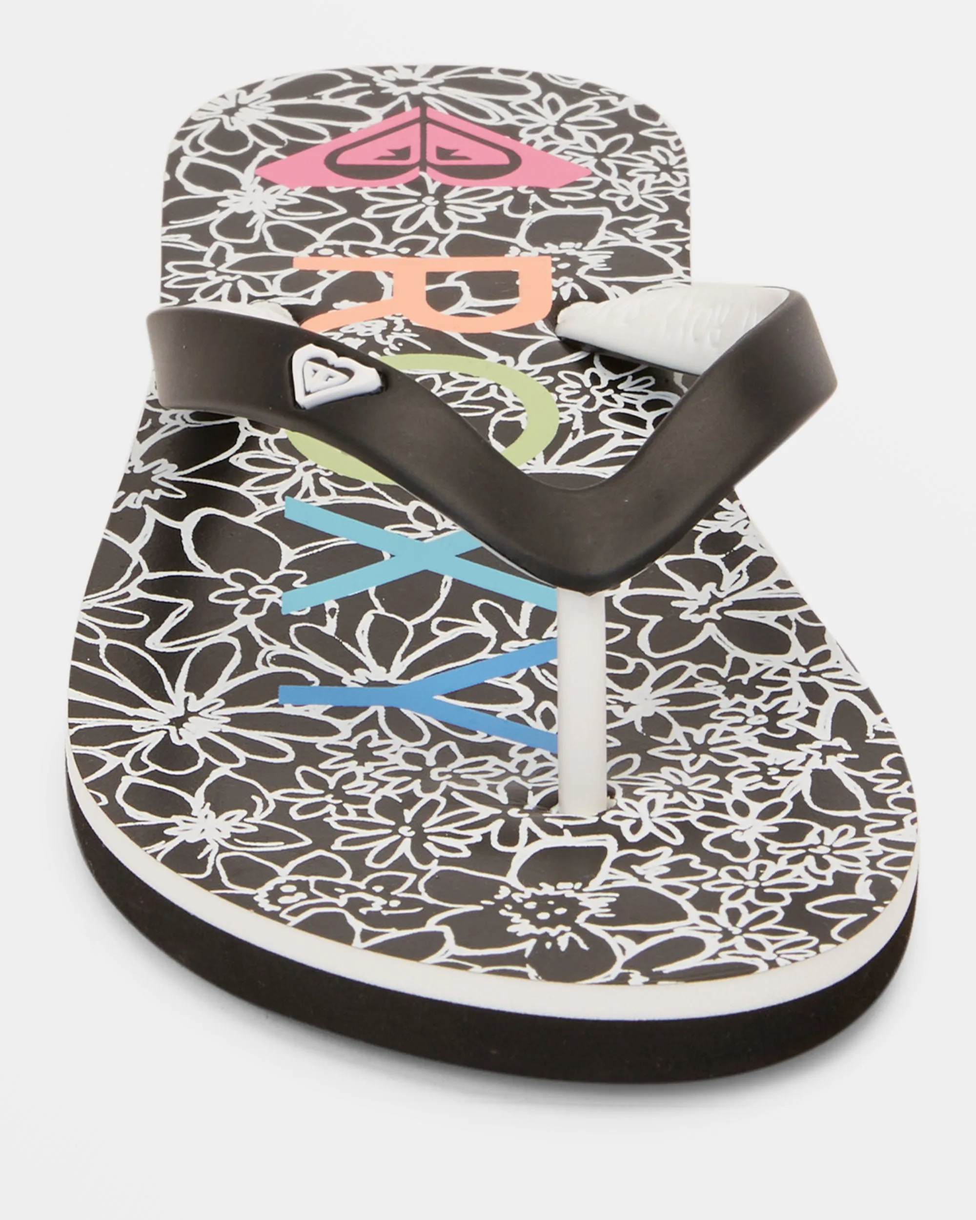 Tahiti Flip-Flops - Black/White/Black Print