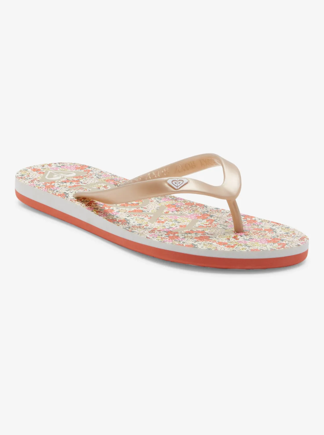 Tahiti Flip-Flops - White/Red Orange