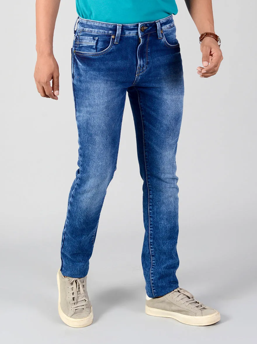 Tapestry Blue Washed Slim Fit Jeans | Greenfibre