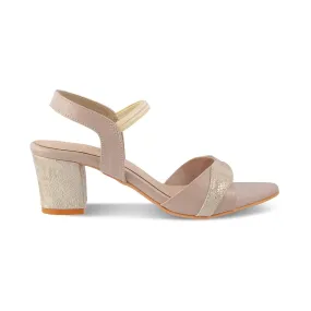 The Kainz Beige Women's Dress Block Heel Sandals Tresmode