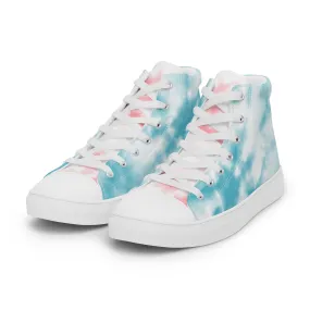 Tie Dyed Trans Pride High Top Trainers (male sizes)