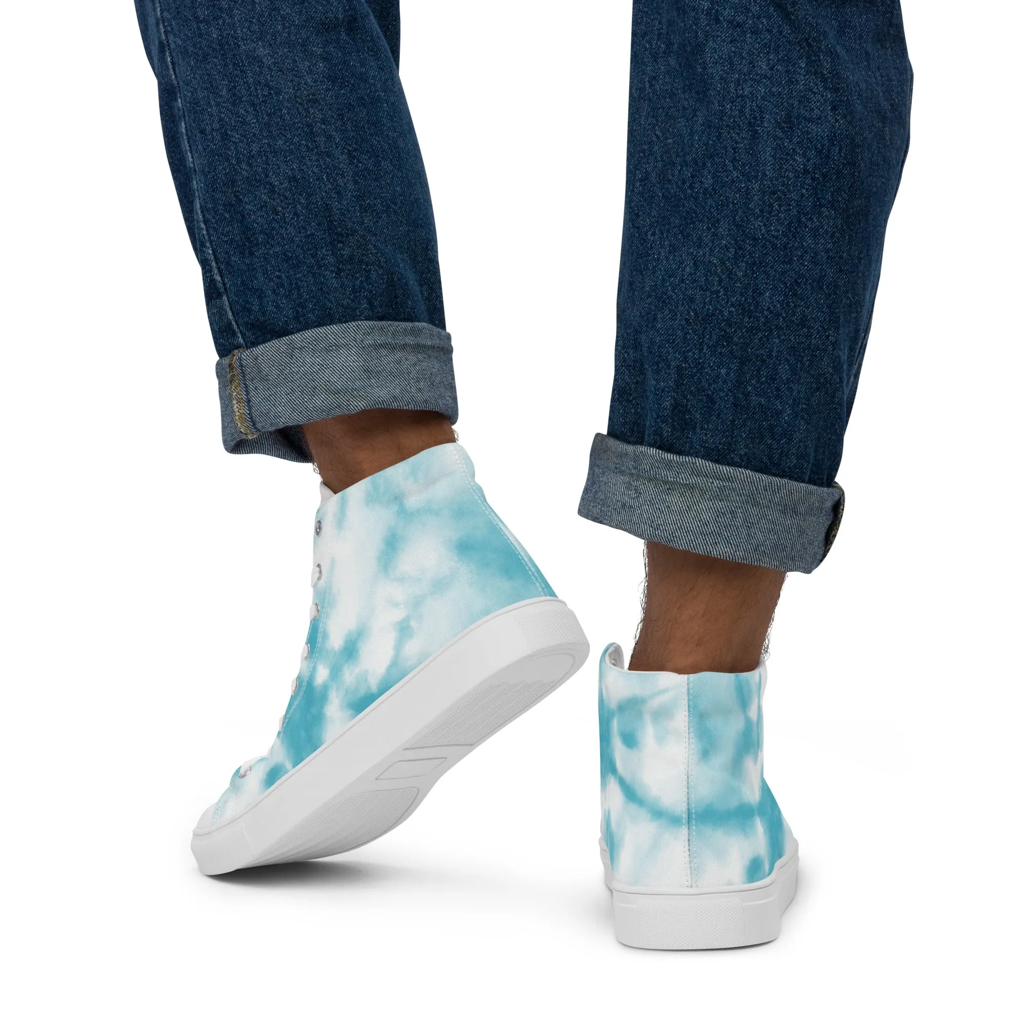 Tie Dyed Trans Pride High Top Trainers (male sizes)