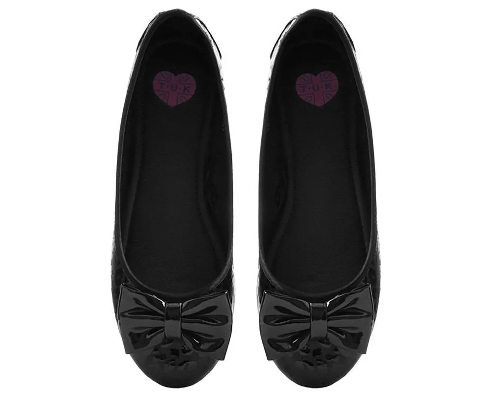 TUK A9433L Black Leopard Patent Flat