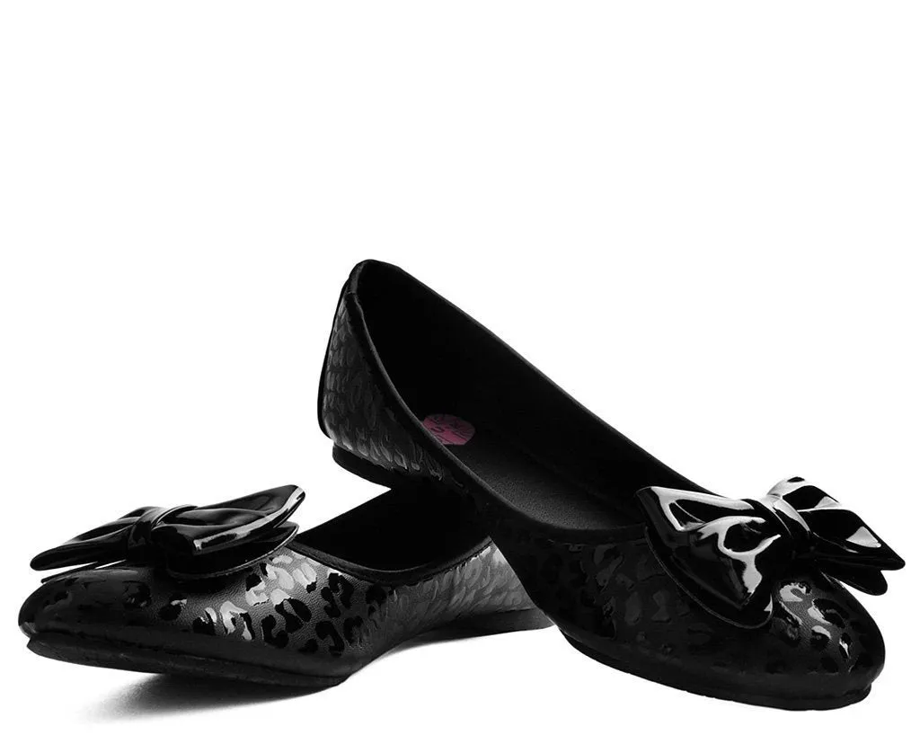 TUK A9433L Black Leopard Patent Flat