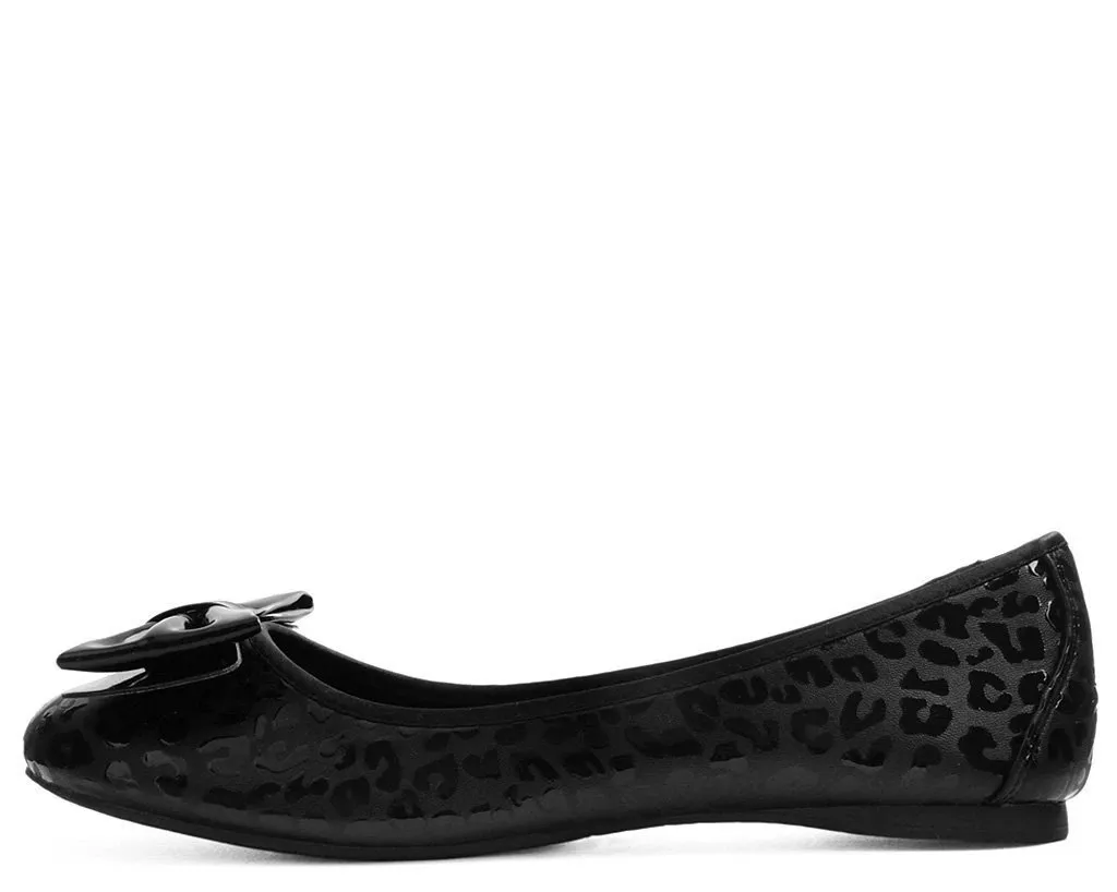 TUK A9433L Black Leopard Patent Flat