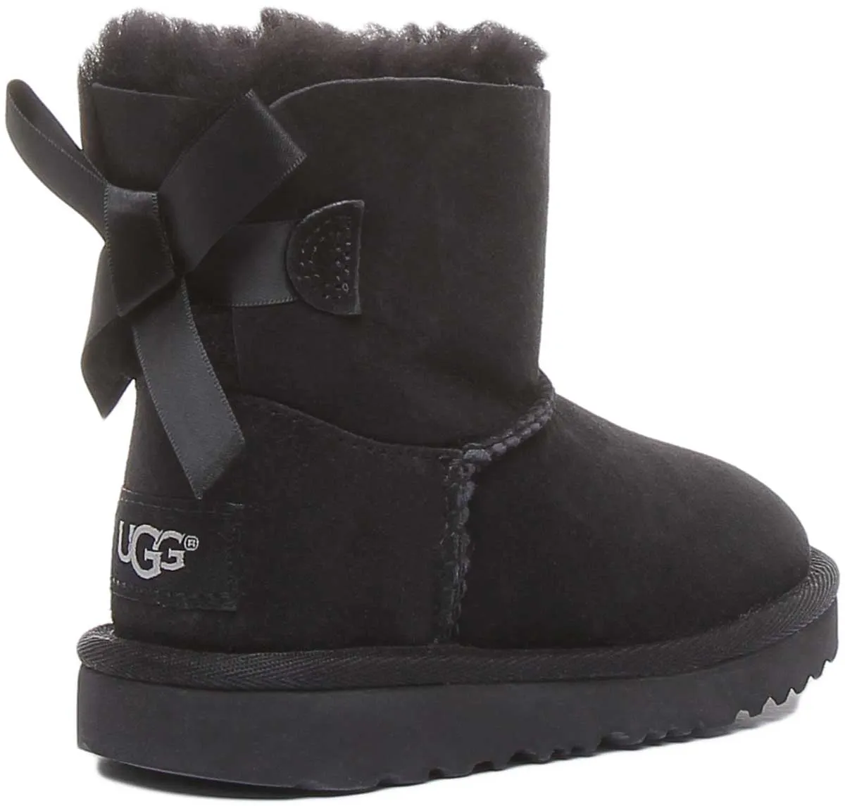 Ugg Australia Toddler Mini Baily Bow In Black